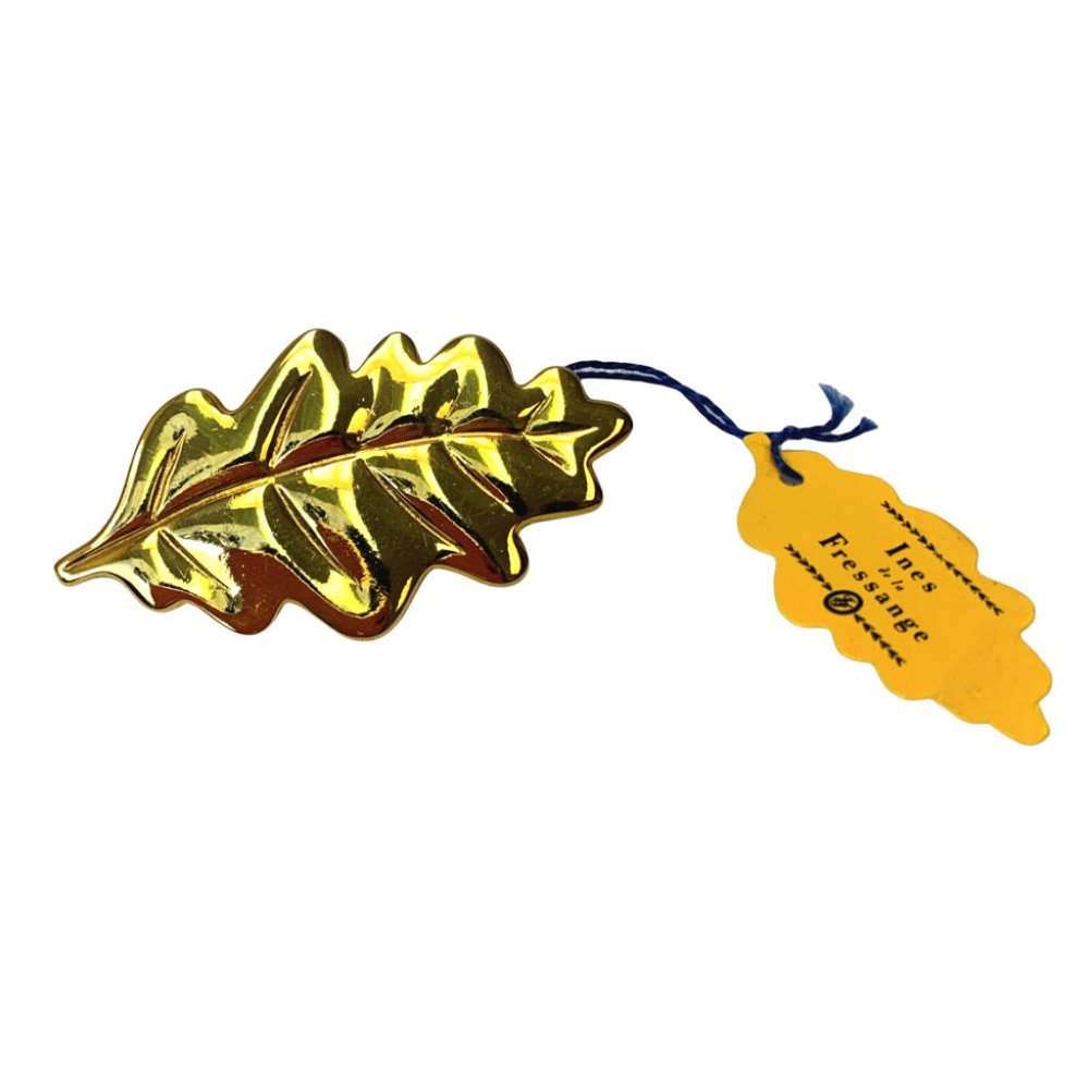 Ines de la Fressange Gold Leaf Brooch
